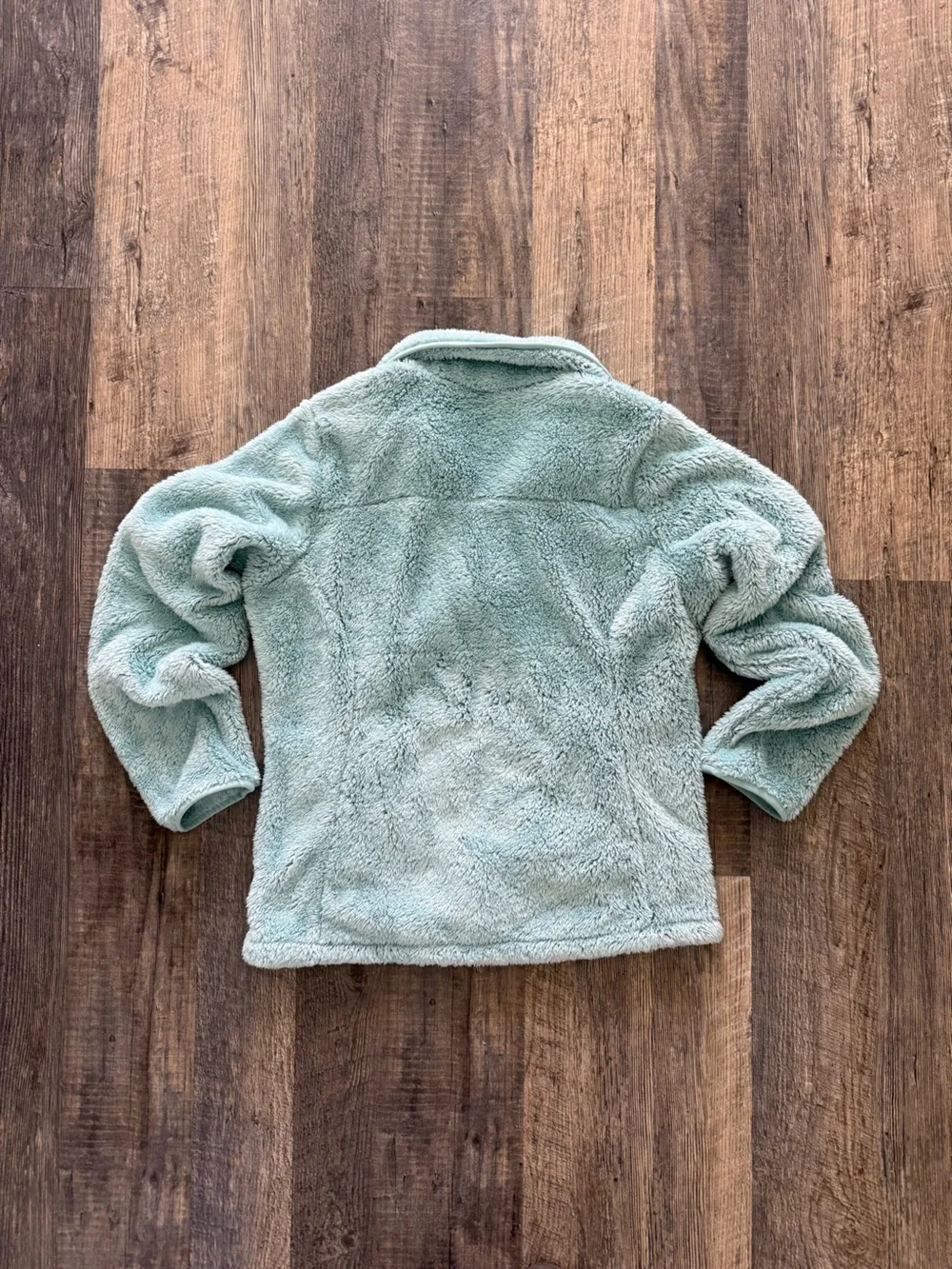 Columbia Light Mint Green Sherpa Fireside II Full Zip Sherpa Fleece Jacket SZ L - Picture 3 of 12